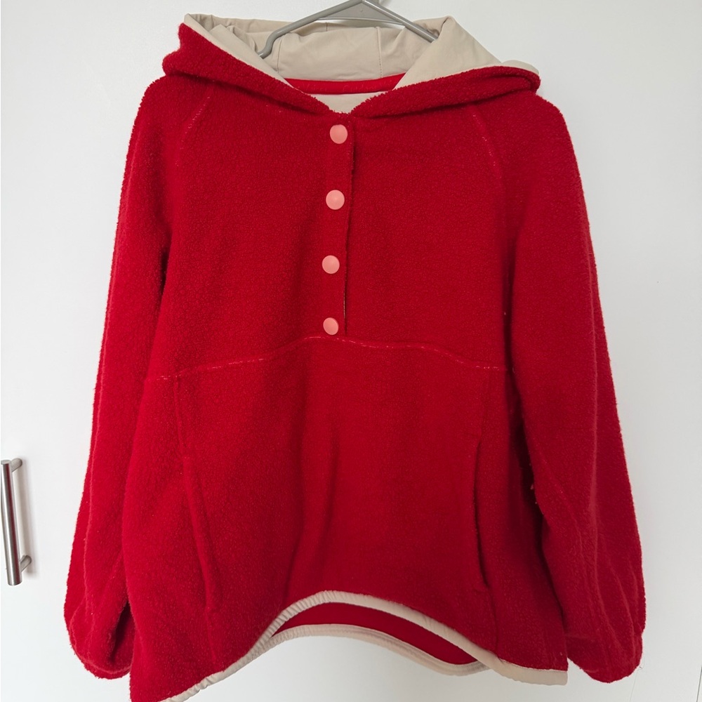 Outdoor Voices Red Fleece Jacket